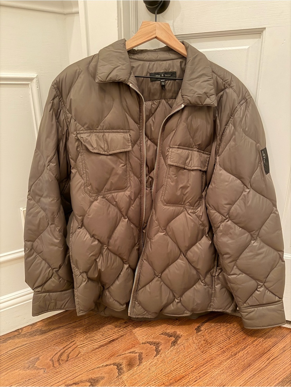 rag & bone Men’s Dane Quilted Down Jacket in Olive